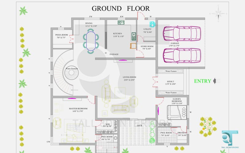 2D Floor Plan Design